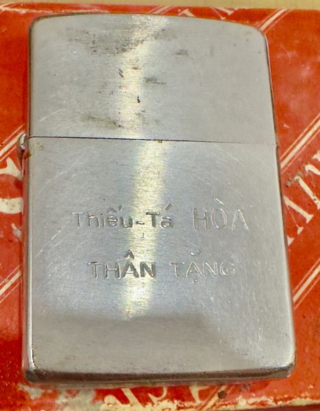 Vietnam War -US Military Decated To Major “Hoa “ Zippo Lighter