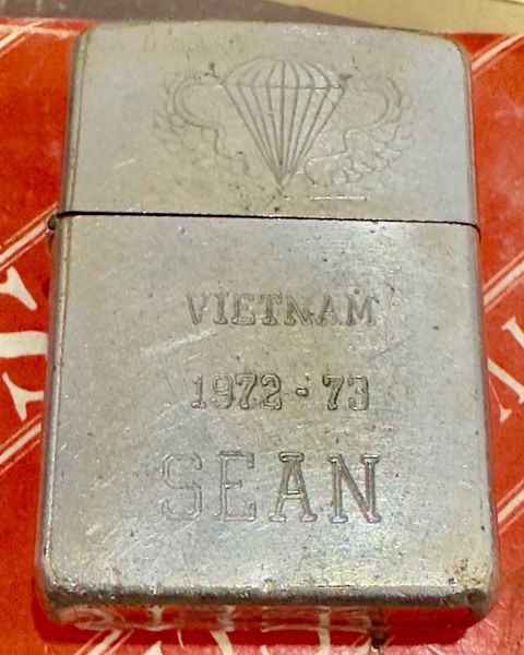 Vietnam War - US Military Airborne Para Jumping in Vietnam 1972-73 “SEAN” & Special Recon CCC/CCS Zippo Lighter