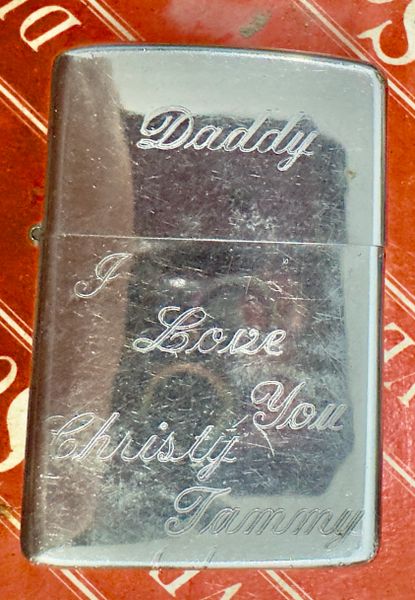 Vietnam War - US Military “ Daddy, I LOVE YOU THISTY TAMMY Zippo Lighter