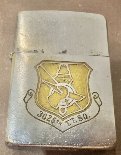 Vietnam War - US Military Vietnam 3625th TTSQ & Weapon Controller School Tyndall AFB Florida Zippo Lighter (Unclear Point at the bottom)