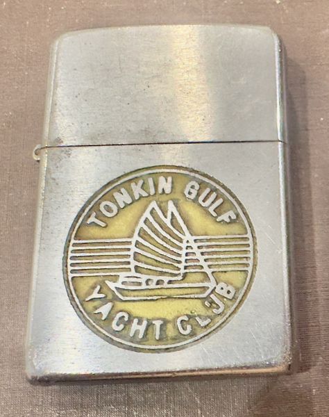 Vietnam War - US Military Navy Tokin Gulf Yacht Club Zippo Lighter