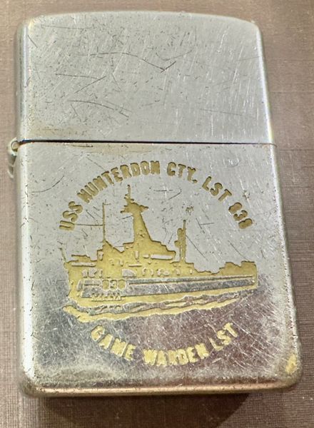 Vietnam War - US Military Navy USS HunterDon City LST 838 “ Game Waldrn LST “ Zippo Lighter