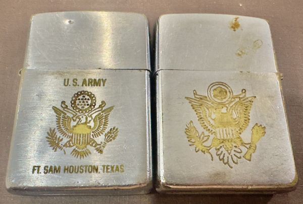 Vietnam War - US Military FT Sam Houston Texas US Army Officer Eagle MAAG Zippo Lighter