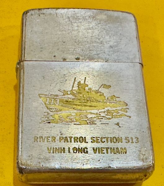 Vietnam War - US Military Navy Seals River Patrol Section 513 Vinh Long Vietnam Zippo Lighter