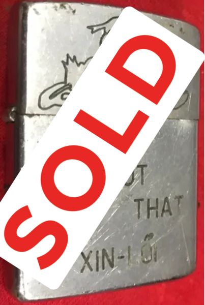 Vietnam War - Mickey Sorry 'Bout That " Xin Loi " Map Zippo Lighter