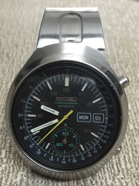 Seiko Helmet Vader black dial Automatic 6139 cal Chronograph