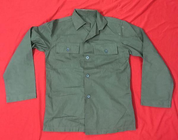 ARVN RARE POPLIN OD GREEN OFFICER SOUTH VIETNAMESE ADVISORS INF/SF/MC SHIRT LIGHT WEIGHT ORIGINAL