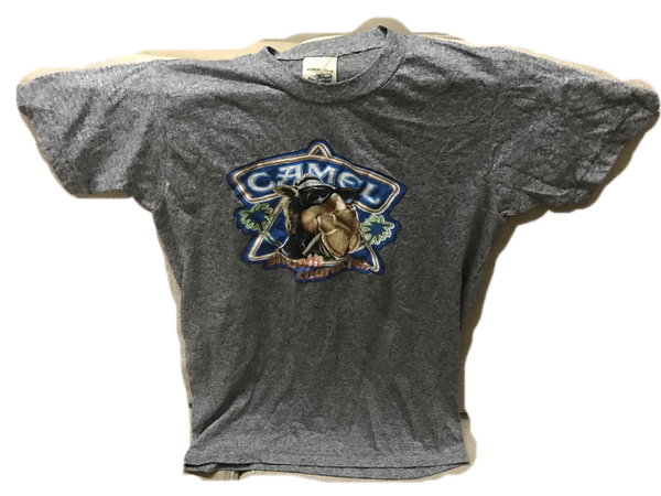 VINTAGE CAMEL SMOOTH CHARACTER ORIGINAL 80'S TRI-BLEND T-SHIRT SIZE - MEDIUM 38 - 40