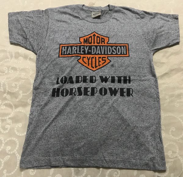 ORIG 80's Tri-Blend HARLEY DAVIDSON MOTOCYCLES VINTAGE T-SHIRT SIZE ...