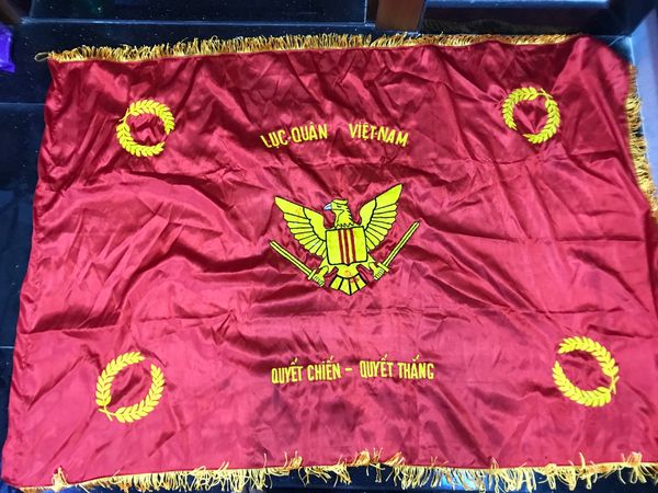 Repros South Vietnamese Flags “ Luc Quan Vietnam - Quyet Chien Quyet Thang “