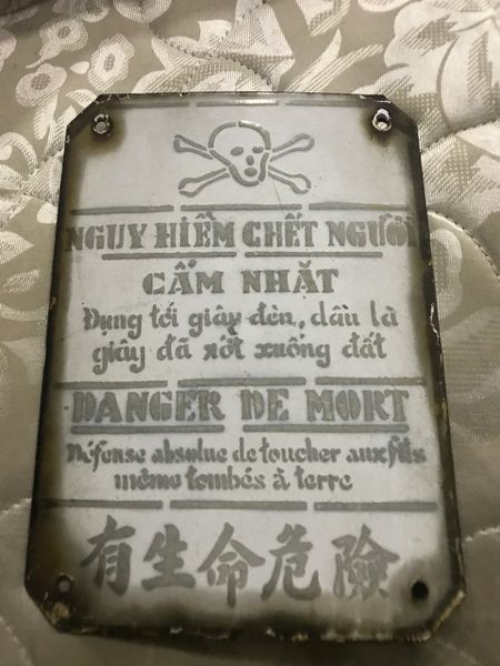 Annam/Indochina Era French VietMinn & Chinese Signed of Danger De Mort