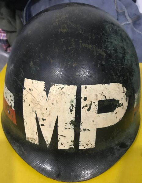 Rarest of Vietnam Era " MP " Helmet Liner US