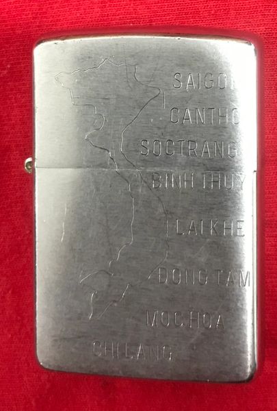 Vietnam War - Vietnam Maps Death in war time Zippo Lighter