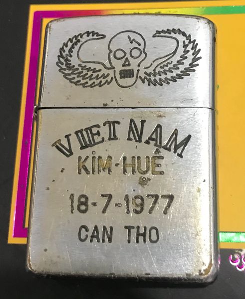 Vietnam War- US Recon Military Vietnam Kim Hue Zippo Lighter 1977