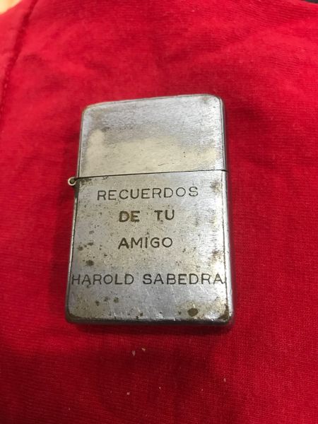 Vietnam War - US Military Soilder Team " Harold Sabedra Zippo Lighter