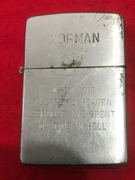 Vietnam War- US Military Norman Die in hell or heaven or die the world can kiss my ass Zippo Lighter