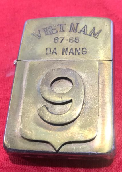 Vietnam War - US Military 9th Div Zippo Lighter In Danang 1967-68