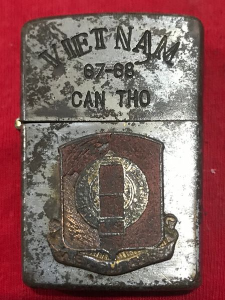 Vietnam War- US Military Fighter Officer Zippo Lighter Can Tho 67-68