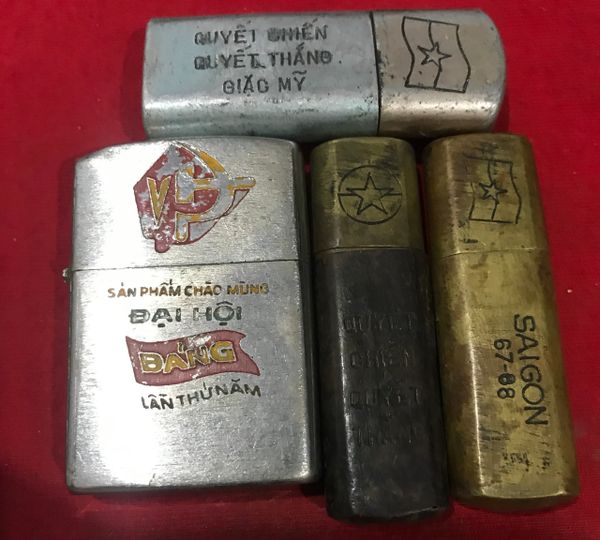 Vietnam Saigon Lighter & 3 Vietcong Lighters