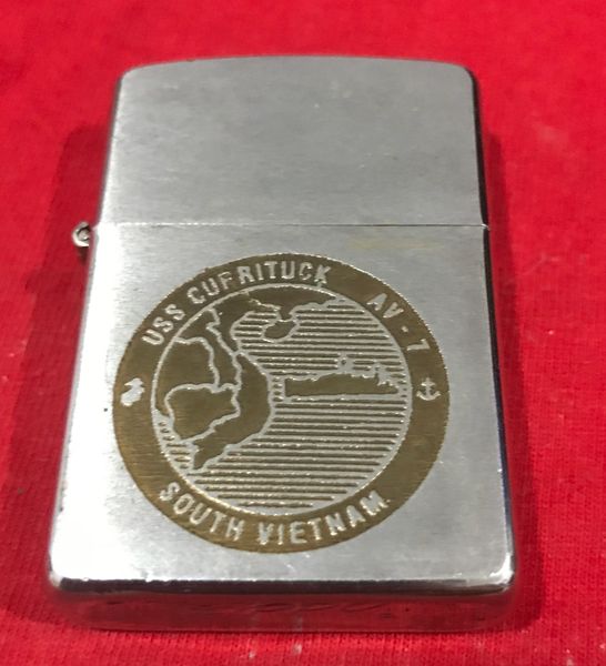 Vietnam War- US Military USS AV-7 South Vietnam Zippo Lighter