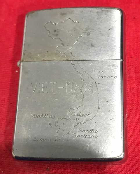 Vietnam War - Map & Letter Zippo Lighter
