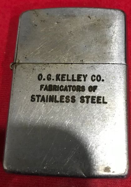 US Military - UH1 Huey Helicopter "O.C.KELLEY CO. Fabrication of Stainless Steel Zippo Lighter