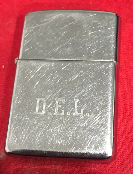 Original Vietnam War - US Soilder Name D.E.L Zippo Lighter