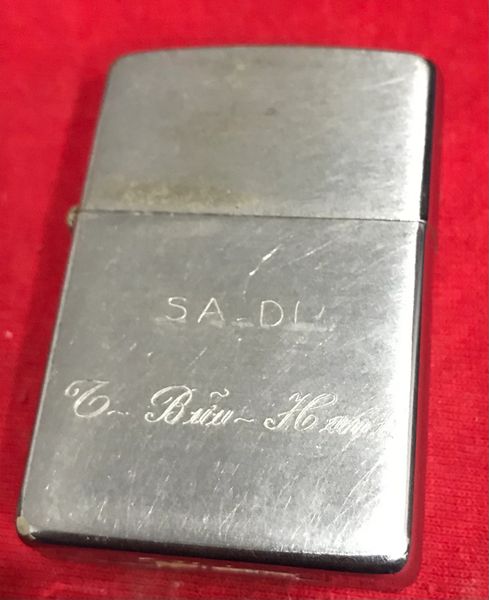 Original Vietnam War -South Vietnamese Soilder name & Map Zippo Lighter