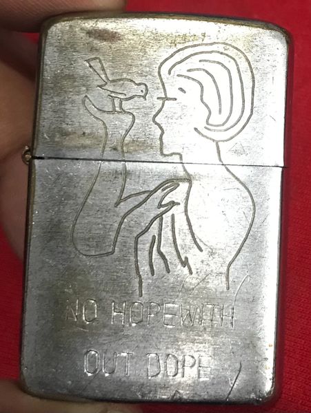 Original Vietnam War - Women hand on bird & BOB/SHEILA/STEVE 1967-68 Zippo Lighter