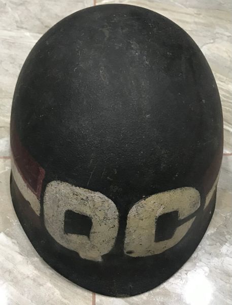 Original Vietnam War - South Vietnam Military Police (Quân Cảnh) 1st Division Helmet Liner 1968