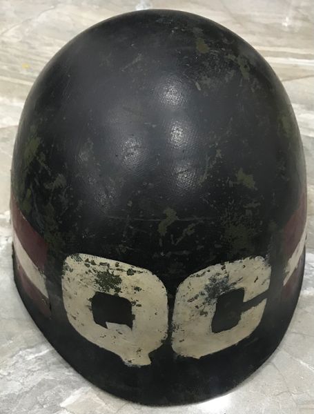 Original Vietnam War - South Vietnam Military Police (Quân Cảnh) 1st Division Helmet Liner 1972-73