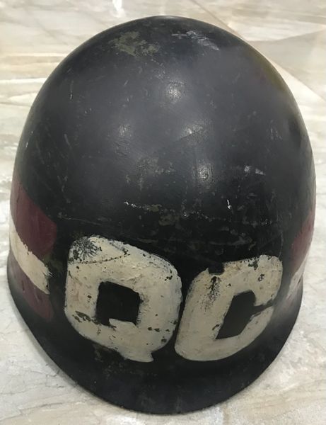 Original Vietnam War - South Vietnam Military Police (Quân Cảnh) 1st Division Helmet Liner 1973