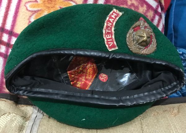 Original Vietnam War- South Vietnam Marine Corp TQLC Vietnam Green Beret Size 58