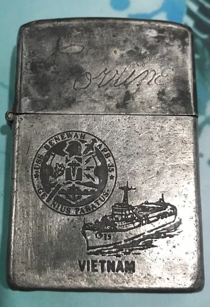 Late Vietnam Era - USS benewah APE-35 Genius Paratus Zippo Lighter