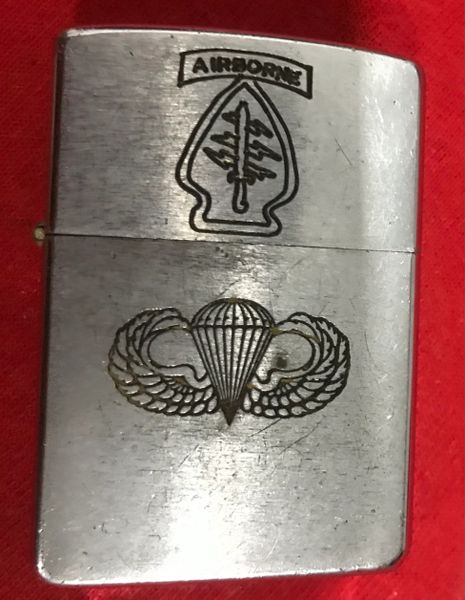 Vietnam War - Airborne Advisory & 1st Cav Div Battle Vietnam Map Zippo Lighter