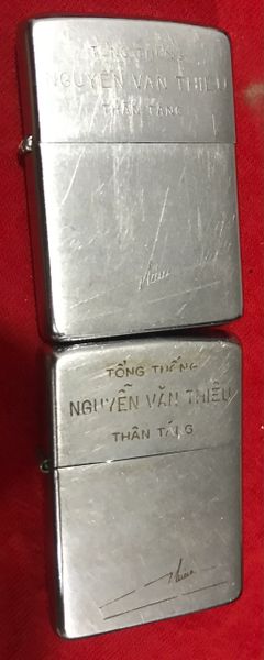 Vietnam War - President Nguyen Van thieu Signed for Zippo Lighter