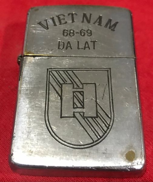 Vietnam War- Dalat " Special Forces " Zippo Lighter