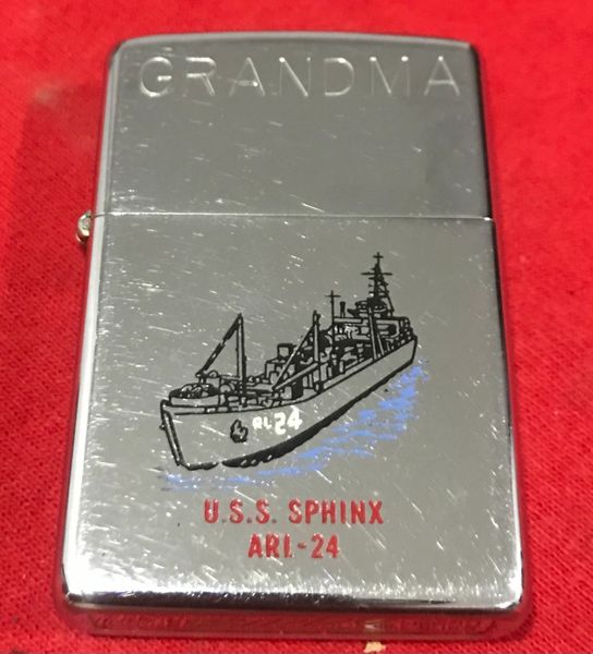 Vietnam War - USS. Sphnix ARL-24' Grand Ma Zippo Lighter