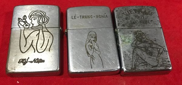 Vietnam War - Nude Girls Zippo Lighter (3pcs)