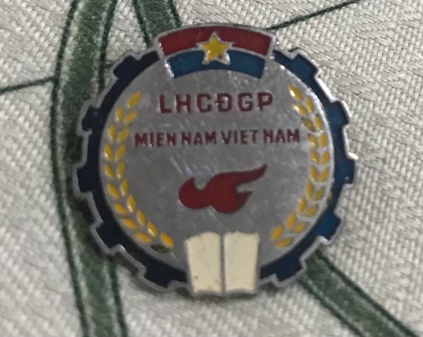 Original NVA South Side Of vietnam " Units of Union Liberation " Called " Army Support Union " Badges