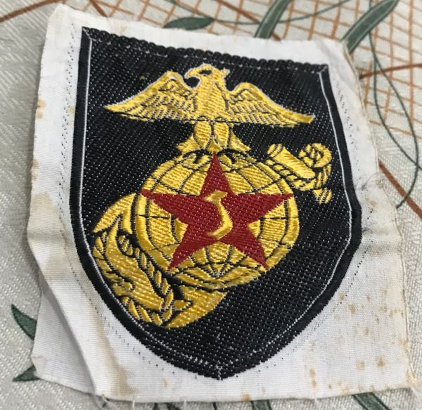 Original ARVN South Vietnam " Marine Corps " Silk Woven Patches 1960-75
