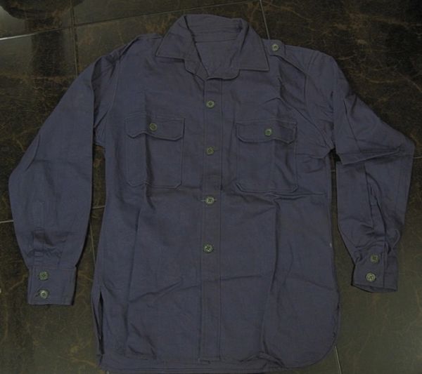 National Police Officers in blue fatigues, circa 1960s Shirt