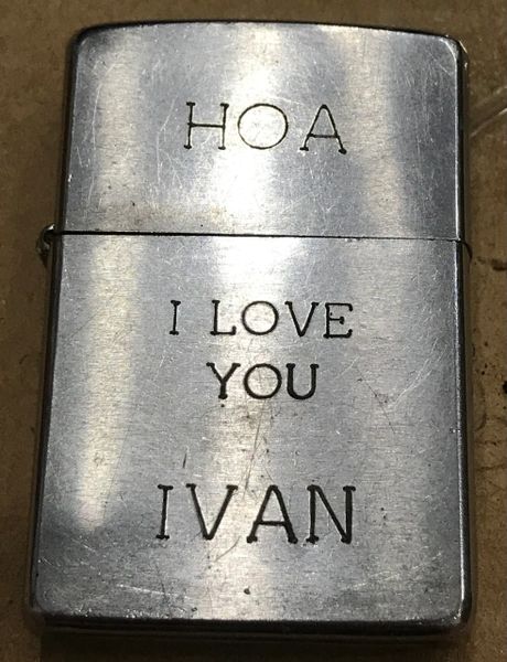 Vietnam War- Nudes Hoa " I Love You " IVAN Zippo Lighter
