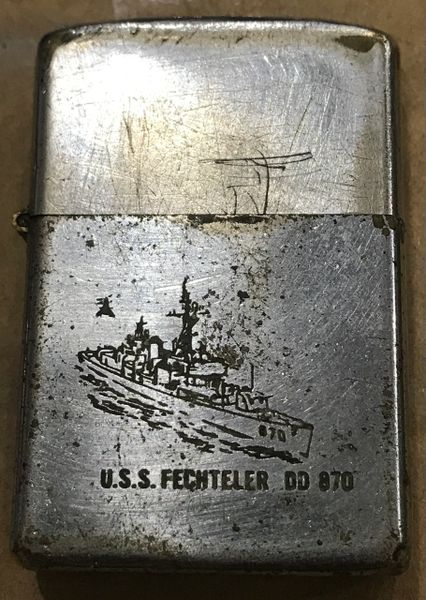 Vietnam War - USS Fechteller DD870 Zippo Lighter
