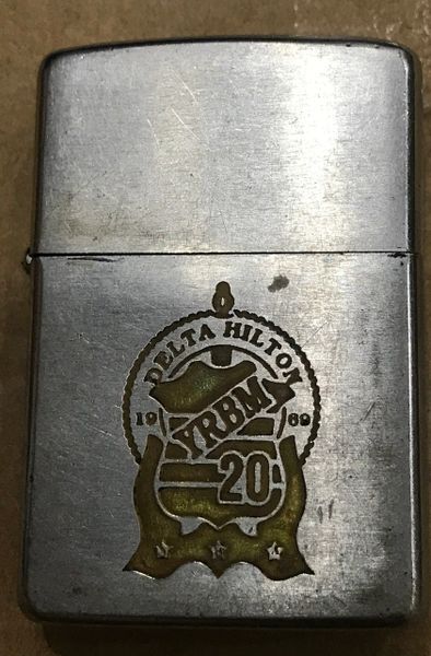 Vietnam War - US Navy Military YBRM20 " Delta HiLton " Zippo Lighter 1969