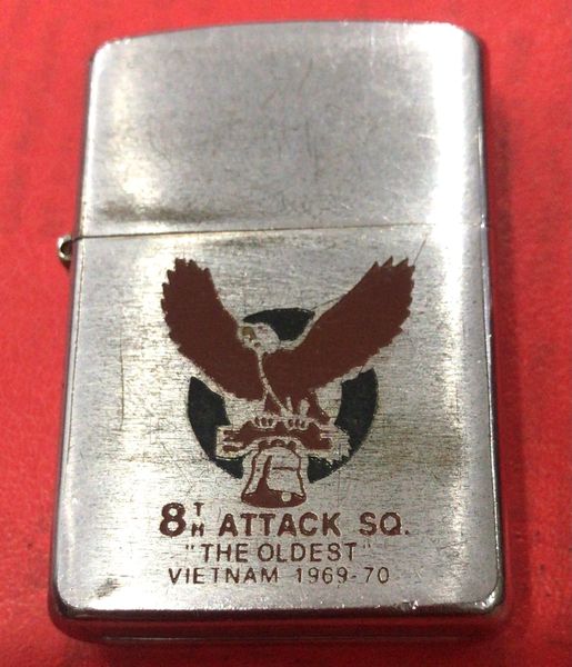 Vietnam War- 8th Attack Squadron The oldest Vietnam 1969-70 Zippo Lighter
