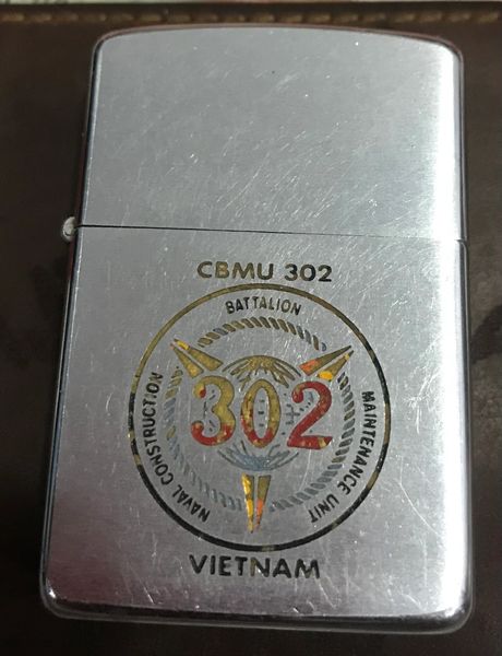 Vietnam War -US Military NAVAL CBMU 302 Vietnam Zippo Lighter