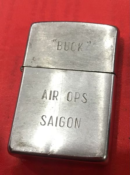 Vietnam War- " Buck " AIR OPS SAIGON MAP Zippo Lighter