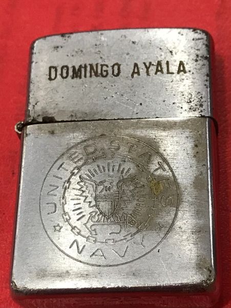 Vietnam War - United States Navy "DOMINGO AYALA" LTH.Thai.VN " TMS 1967" Zippo Lighter