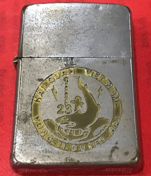 Vietnam War- ( Navy)Hai Quan Vietnam -Vung(Zone) Duyen Hai -23 Du Van Doan Zippo Lighter